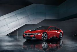 2016-BMW-i8-Protonic-Red-Edition-front-three-quarters
