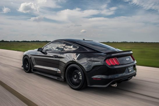 2016-Ford-Mustang-Hennessey-HPE800-25th-Anniversary-rear-three-quarter-in-motion
