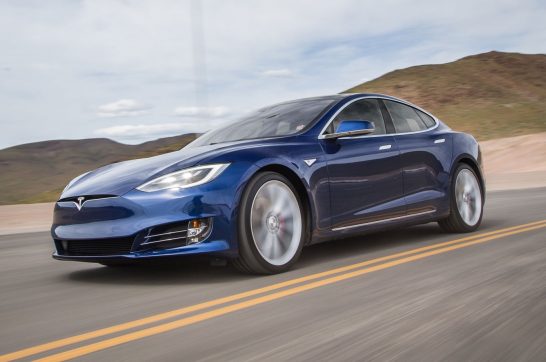 2016-Tesla-Model-S-P90D-front-three-quarter-in-motion