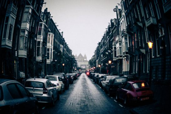 Amsterdam-fish-eye-street