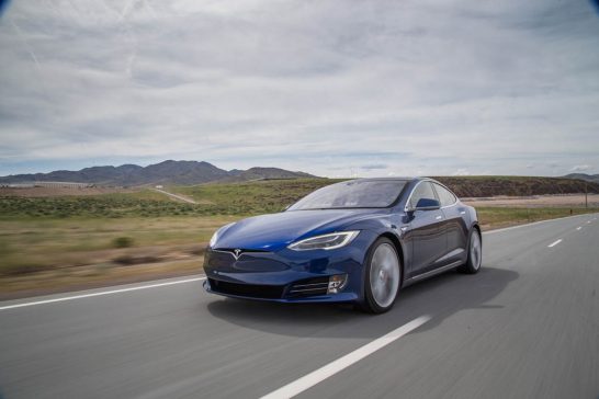 2016-Tesla-Model-S-P90D-front-three-quarter-in-motion