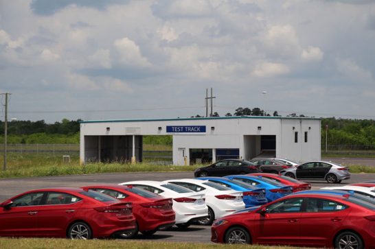 Hyundai-Motor-Manufacturing-Alabama-Elantras-at-test-track