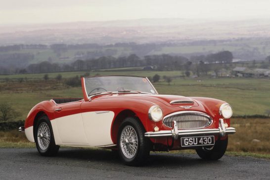 Austin Healey 3000 MKII red/white classic rural year: 1962