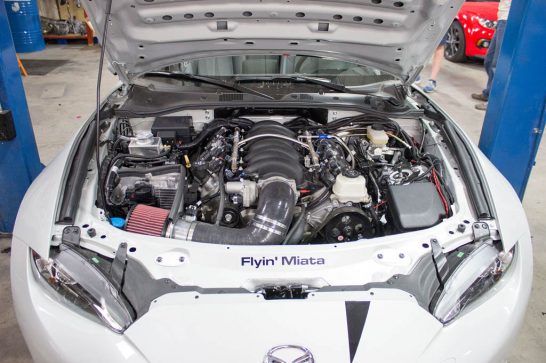 Flyin-Miata-ND-Mazda-Miata-V-8-engine-bay