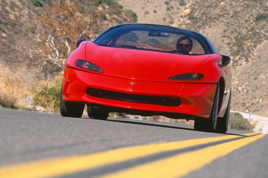 1989-Advance-Concept-Center-IROC-Z-Concept-front-end-in-motion