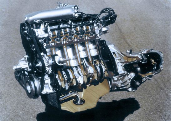 1976: World premiere of the first Audi five-cylinder gasoline engine