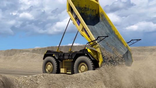 Komatsu's self-driving dump truck