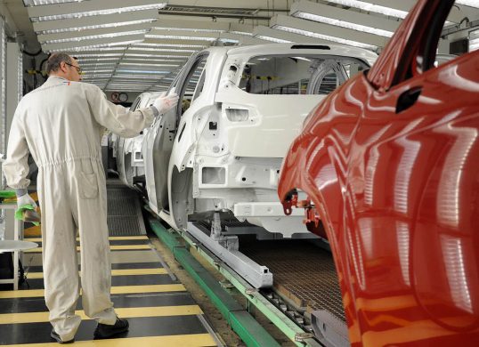 Car Production At A PSA Peugeot Citroen Plant