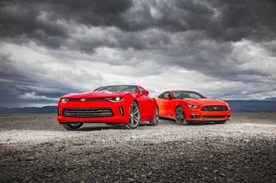 2016-chevrolet-camaro-rs-2016-ford-mustang-ecoboost-front-three-quarter2