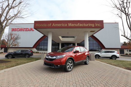 The all-new 2017 CR-V will be produced in three plants in North America