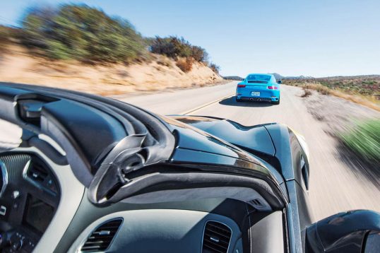 2017-chevrolet-corvette-grand-sport-vs-2017-porsche-911-carrera-s-rear-end-view