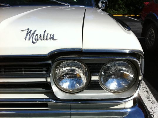 66marlinfastback_white_hood_nameplate_and_headlights