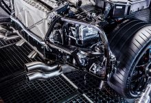 بوگاتی / Bugatti موتور توربوشارژ چهارگانه نمای جلو