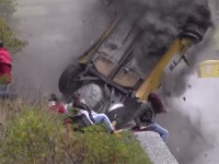 huge Renault Clio Super 1600 rally crash