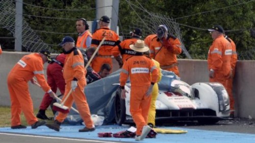 Audi R18 Crash