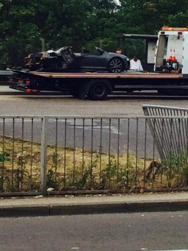 Audi R8 V10 destroyed by fire in London