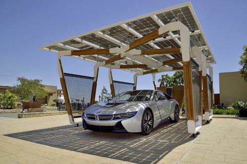 BMW's Solar Carport and Charger Concept is a Smart Match for New i3 and i8