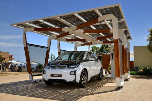 BMW's Solar Carport and Charger Concept is a Smart Match for New i3 and i8