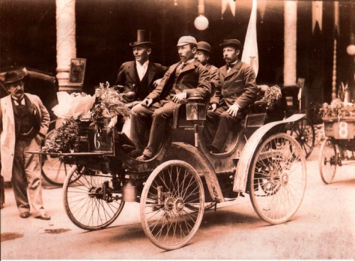 During the Paris-Bordeaux-Paris rally-Peugeot type 7