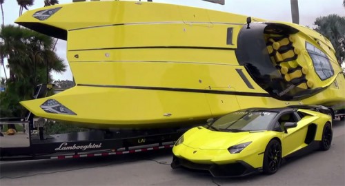 Aventador LP720-4 and Lamborghini Speedboat 