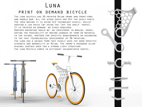Luna 3D Printed Bicycle By Omer Sagiv