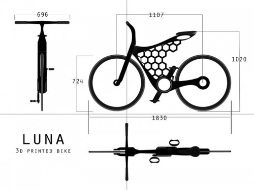 Luna Bicycle 3D Printed By Omer Sagiv