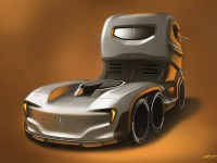 Mercedes-Benz Axor Truck Concept Design Sketch