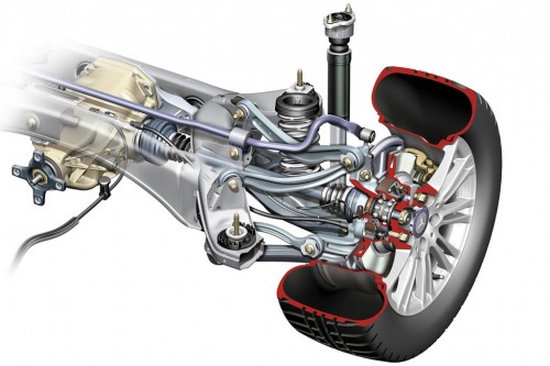 Multi-link suspension on the 2010 Mercedes-Benz E-Class