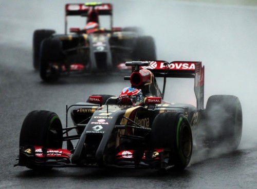 Pastor Maldonado and Romain Grosjean