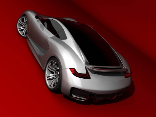 Porsche Supercar Concept Artist Rendering