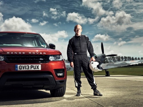 Range Rover Sport races a Spitfire