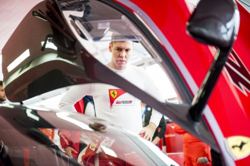 Sebastian Vettel and the Ferrari FXX K