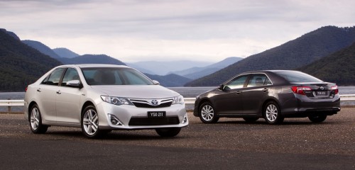 2012 Toyota Camry Hybrid - Camry HL (left) and Camry H