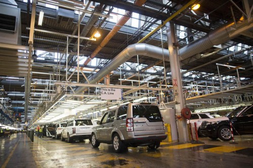 Jaguar And Range Rover assembly line