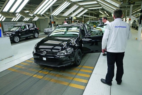 VW Golf assembly line