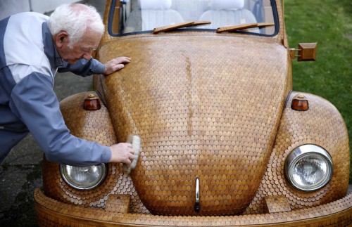 Wooden VW Beetle