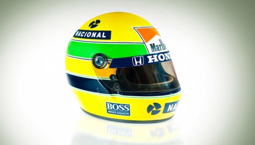 ayrton sennas formula 1 race helmet