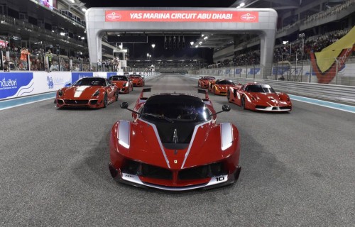  Ferrari FXX K filmed in action at Yas Marina track