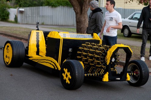 Fullsize car made from Lego