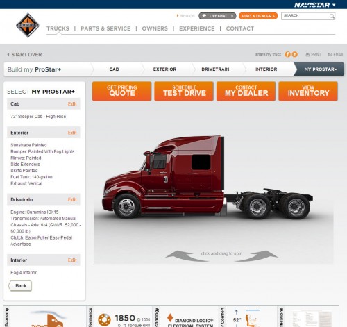 international trucks trucks configurator