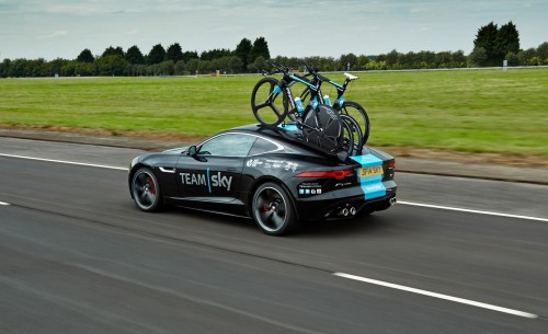 Jaguar f-Type tour de france support vehicle