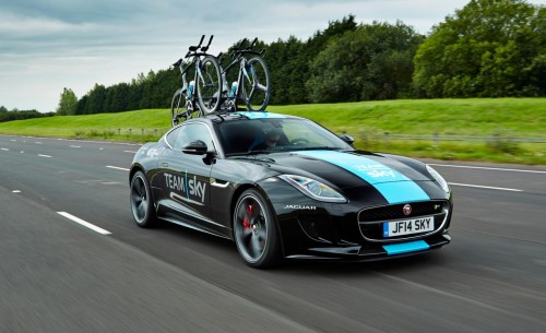 Jaguar f-Type tour de france support vehicle