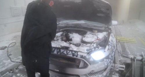 Shelby GT350 mustang cold weather test