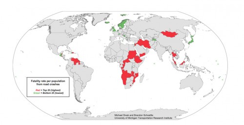 تلفات جاده ای در جهان