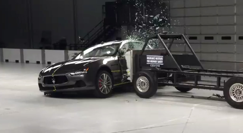 IIHS Crash Test The 2014 Maserati Ghibli