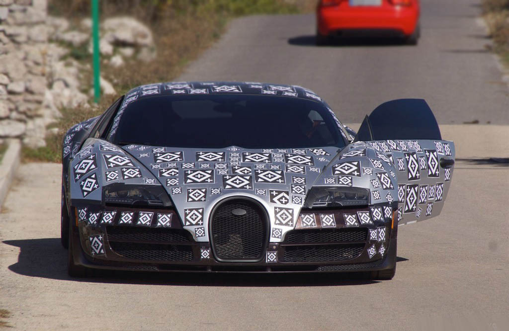 bugatti veyron successor spy shots