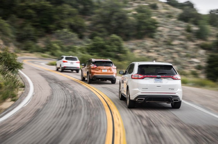 2015 Ford Edge vs. Nissan Murano vs. Hyundai Santa Fe Sport