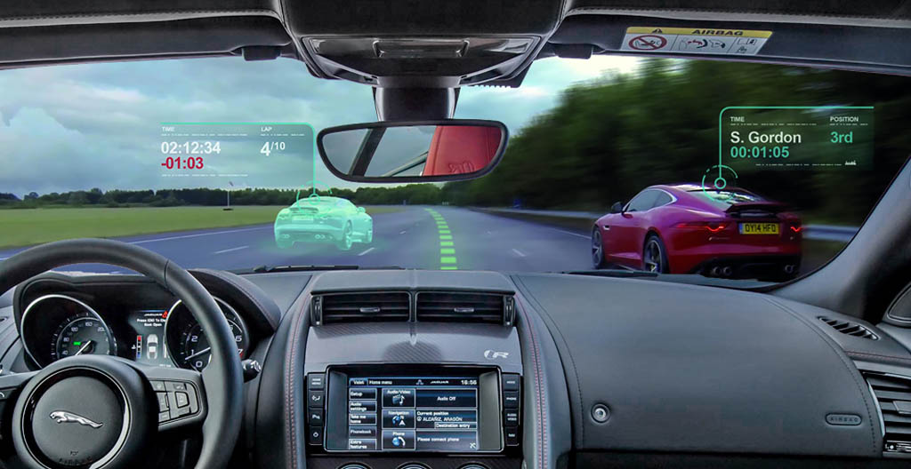 Jaguar Virtual windscreen Laser HUD