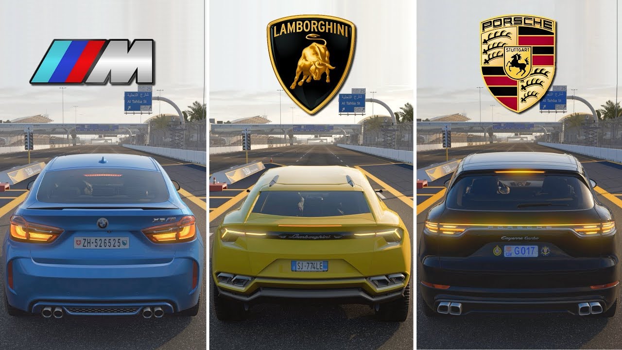 BMW X6M vs Lamborghini Urus vs Porsche Cayenne Turbo