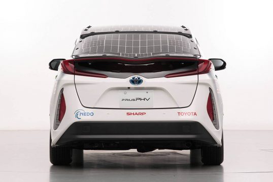 toyota prius phv demo car with solar panels 2